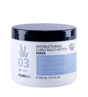 PURING 03 Rehab Restructuring Curly Multi Action Mask mascarilla hidratante intensiva para cabello rizado, ondulado y encrespado