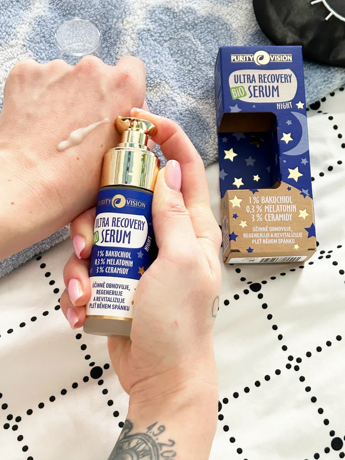 Purity Vision Sérum facial de noche Ultra Recovery Night (30 ml) - con bakuchiol, melatonina y ceramidas