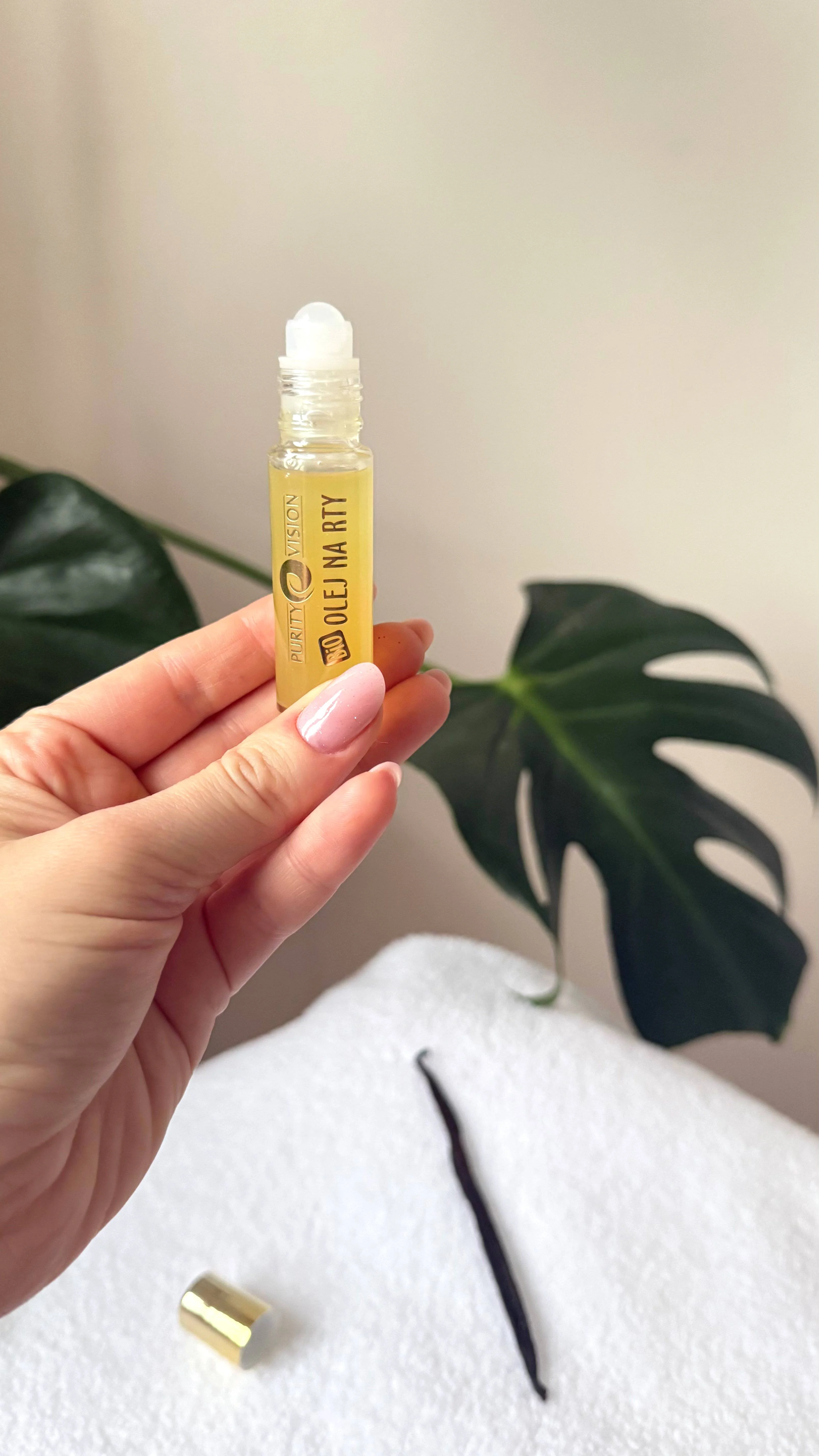 Purity Vision Aceite labial de vainilla BIO (10 ml) - ayuda perfumada para labios resecos
