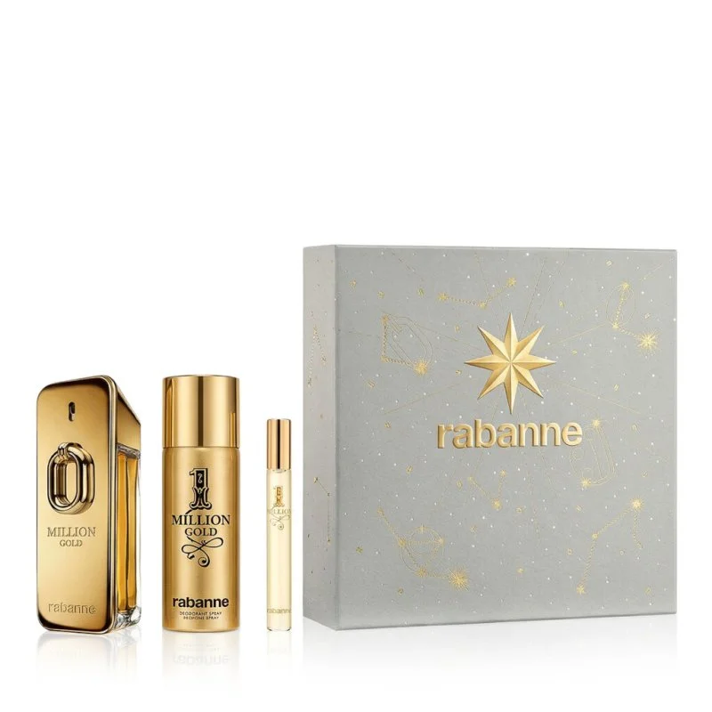 Million Gold Intense 100 ml + EDT MINI 1 Milion 10 ml + DEO en spray agua de perfume para hombre 150 ml