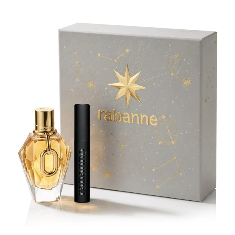 Million Gold For Her 90 ml + máscara de pestañas voluminizadora agua de perfume para mujer 8 ml