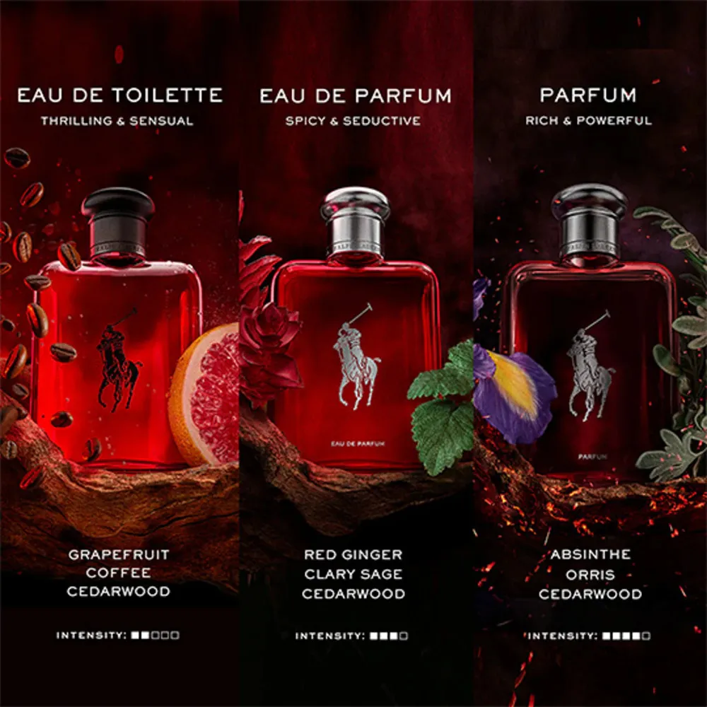 Polo Red agua de tocador para hombres 125 ml