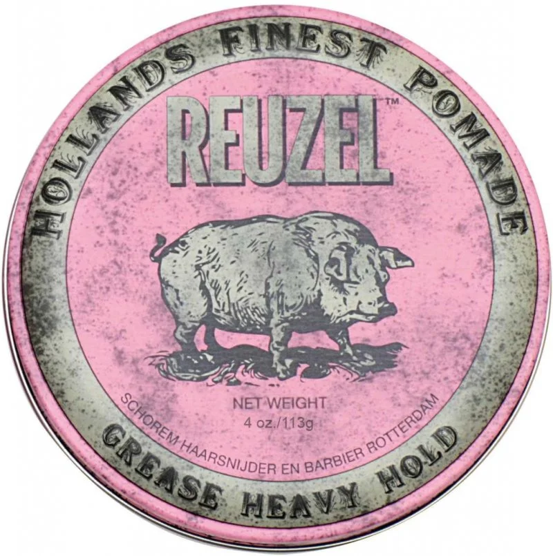 Styling Pink Pomade Grease Heavy Hold pomada para el cabello con fijación media y brillo 113 g para hombres
