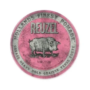 REUZEL Pomada para peinar rosa de fijación fuerte con base grasa 113 g