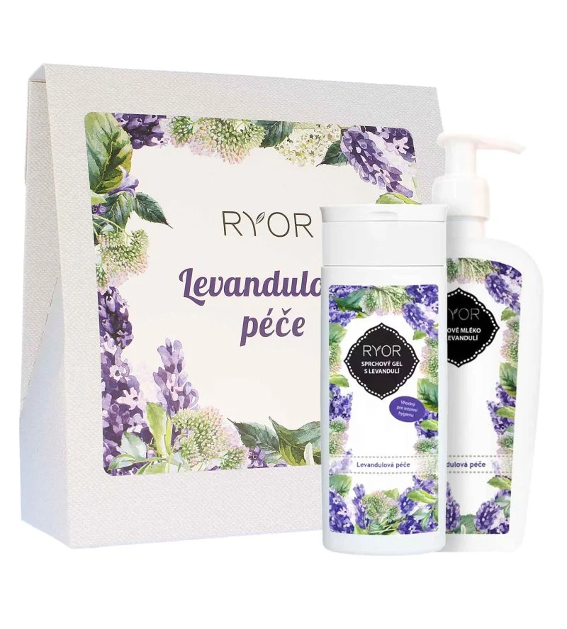 Lavender set de regalo gel de ducha 200 ml + leche corporal