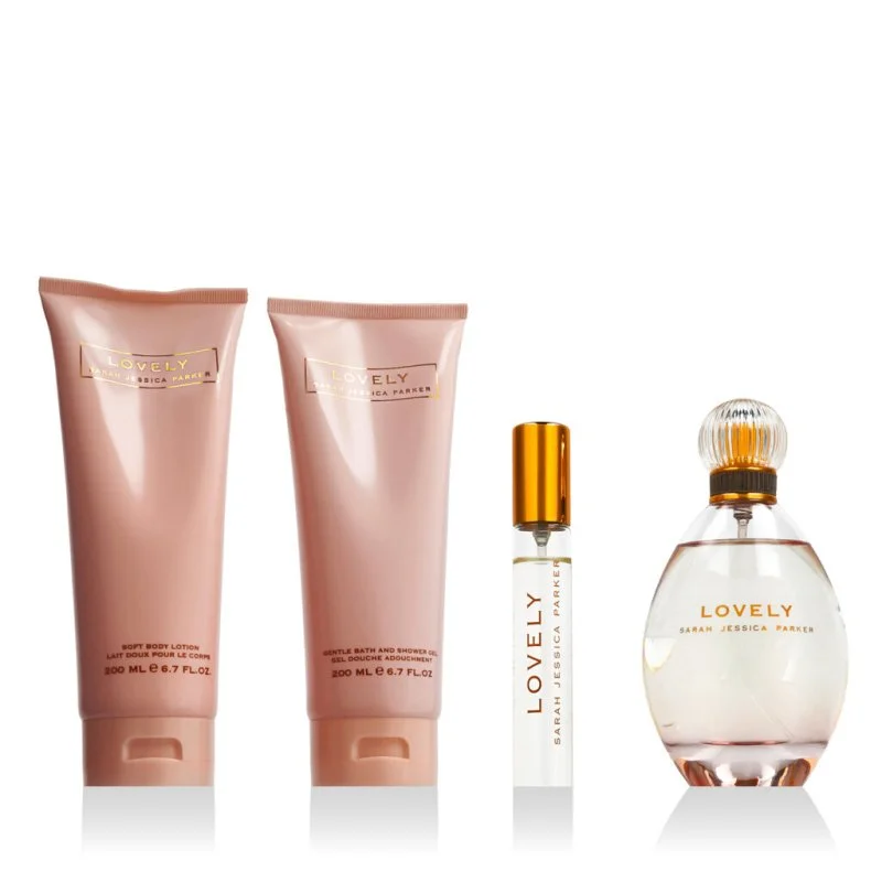 Lovely agua de perfume para mujer 100 ml + EDP 15 ml + gel de ducha 200 ml + loción corporal