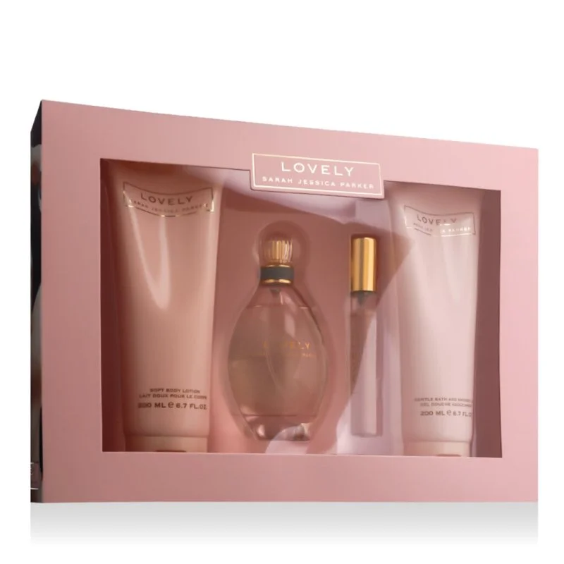 Lovely agua de perfume para mujer 100 ml + EDP 15 ml + gel de ducha 200 ml + loción corporal