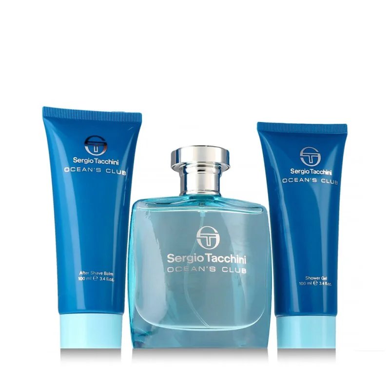Ocean's Club Eau de Toilette para hombre 100 ml + Bálsamo After Shave 100 ml + Gel de Ducha