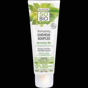 Champú suave de verbena y limón BIO (250 ml) - ideal para cabello graso