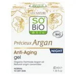 SO’BiO étic Gel nocturno BIO Anti-age Precieux Argan (50 ml) - regenera y alisa la piel