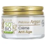 SO’BiO étic Anti-age Precieux Argan Crema de día BIO (50 ml) - hidrata, reafirma e ilumina la piel