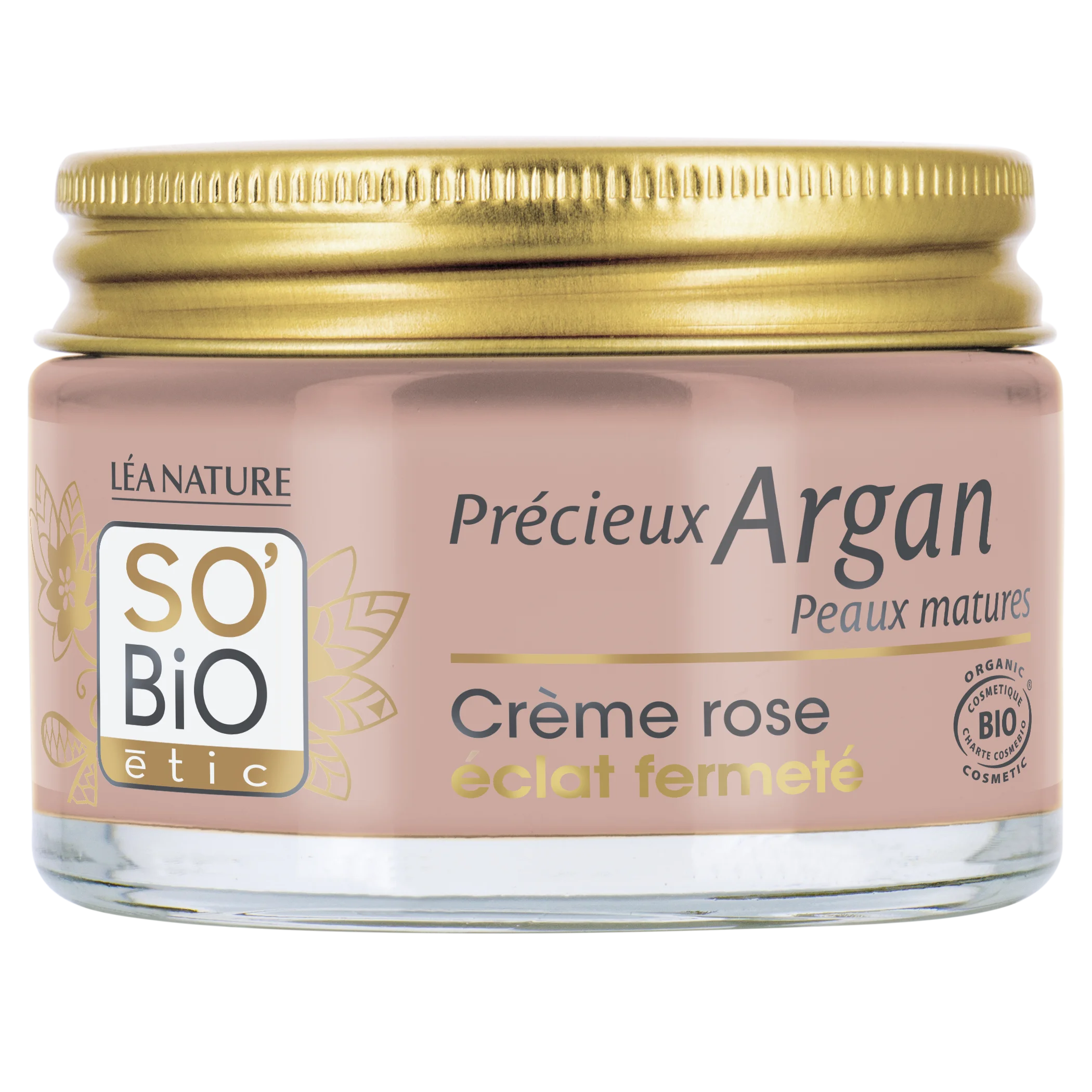 SO’BiO étic Anti-age Precieux Argan Crema rosada de día reafirmante GOLD BIO (50 ml) - reafirma e ilumina la piel
