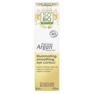 SO’BiO étic Anti-Age Précieux Argan Cuidado alisador para el contorno de ojos GOLD BIO (15 ml) - ideal para piel madura