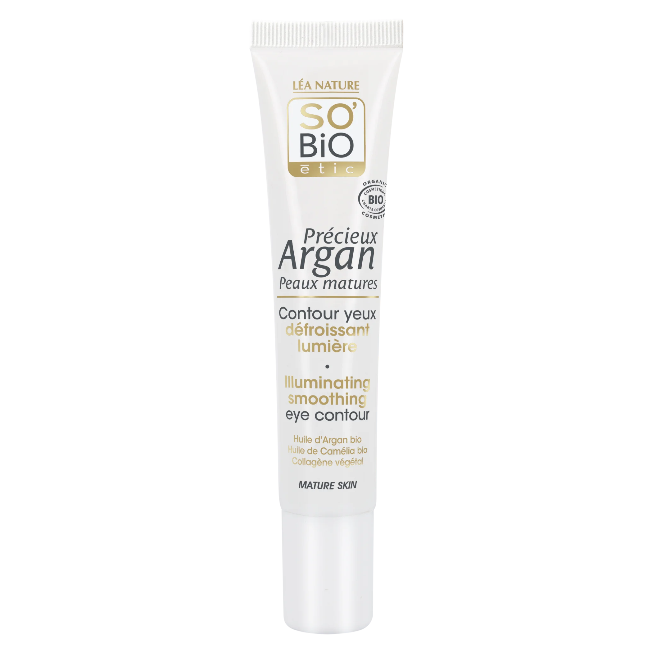 SO’BiO étic Anti-Age Précieux Argan Cuidado alisador para el contorno de ojos GOLD BIO (15 ml) - ideal para piel madura