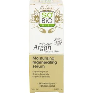 SO’BiO étic Sérum Anti-Age Precieux Argan hidratante y regenerador GOLD BIO (30 ml) - con ácido hialurónico