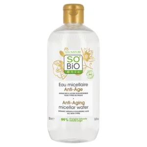 SO’BiO étic Anti-Age Precieux Argan Agua micelar antiedad con hialurón BIO (500 ml) - con ácido hialurónico