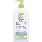SO’BiO étic BABY Gel lavante para niños - extra suave para cuerpo y cabello BIO (500 ml) - no pica en los ojos
