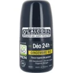 SO’BiO étic Desodorante roll-on 24h MEN - jengibre BIO (50 ml) - eficaz hasta 24 horas