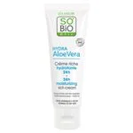 SO’BiO étic Crema de día intensamente hidratante con Aloe vera BIO (50 ml) - con ácido hialurónico