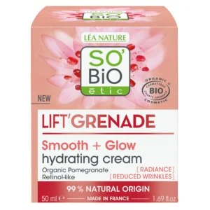 SO’BiO étic Crema de día iluminadora antiarrugas Lift'Grenade BIO (50 ml) - con granada