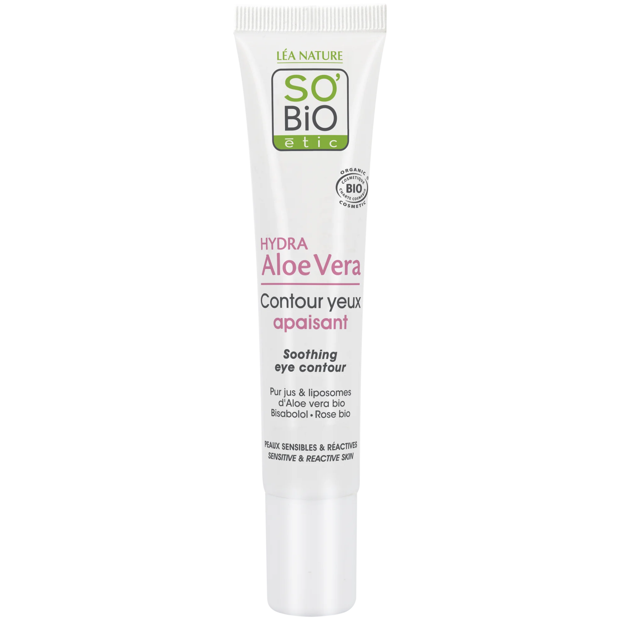 SO’BiO étic Crema calmante para el contorno de ojos con Aloe Vera BIO (15 ml) - hidrata y calma el contorno de ojos