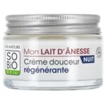 SO’BiO étic Crema de noche regeneradora con leche de burra BIO (50 ml) - textura batida