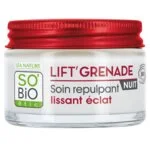 SO’BiO étic Crema de noche iluminadora antiarrugas Lift'Grenade BIO (50 ml) - con granada