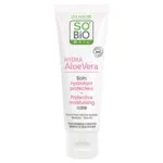 SO’BiO étic Crema protectora para piel sensible con Aloe vera 5 en 1 BIO (50 ml) - hidrata y calma la piel