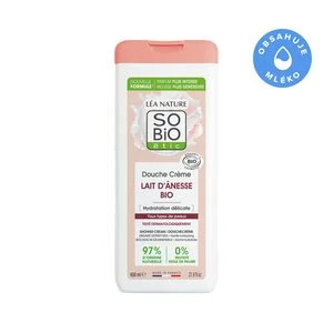 SO’BiO étic Crema de ducha suavemente hidratante con leche de burra BIO (650 ml) - todo tipo de piel