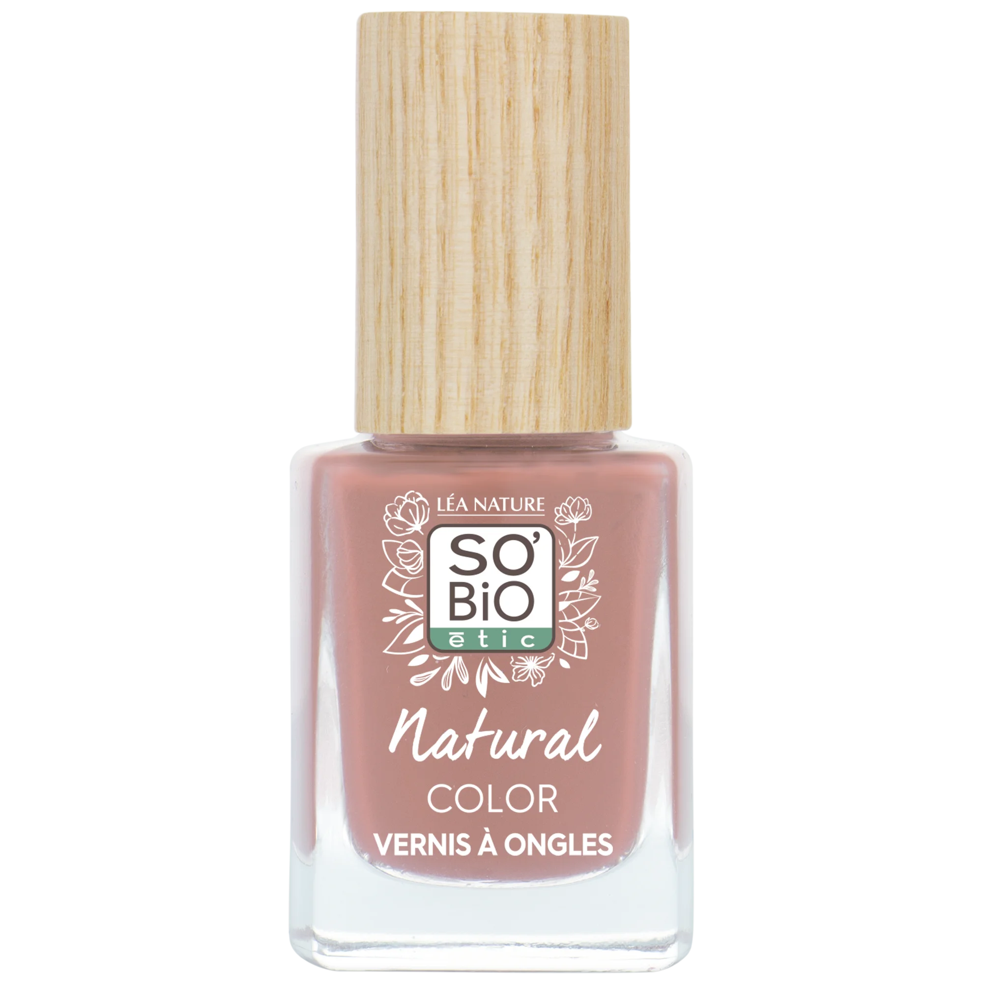 SO’BiO étic Esmalte de uñas - 45 peonía rosa (11 ml) - con un color radiante e intenso