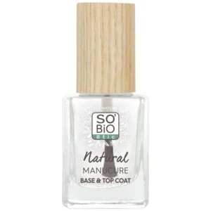 SO’BiO étic Esmalte de uñas transparente - capa base y de acabado (11 ml) - fortalece y alisa las uñas