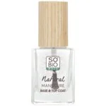 SO’BiO étic Esmalte de uñas transparente - capa base y de acabado (11 ml) - fortalece y alisa las uñas