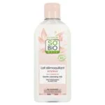 SO’BiO étic Leche desmaquillante con leche de burra BIO (200 ml) - elimina suavemente el maquillaje y las impurezas
