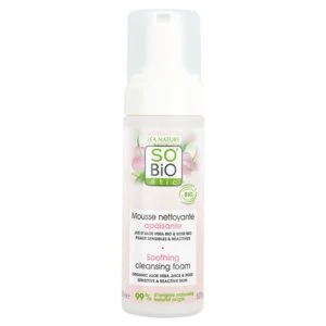 SO’BiO étic Espuma limpiadora calmante Aloe Vera BIO (150 ml) - enriquecida con agua de rosas