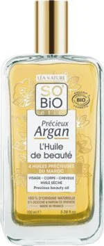 SO’BiO étic Précieux Argan Aceite nutritivo para cuerpo, rostro y cabello BIO (100 ml) - elixir de juventud y belleza