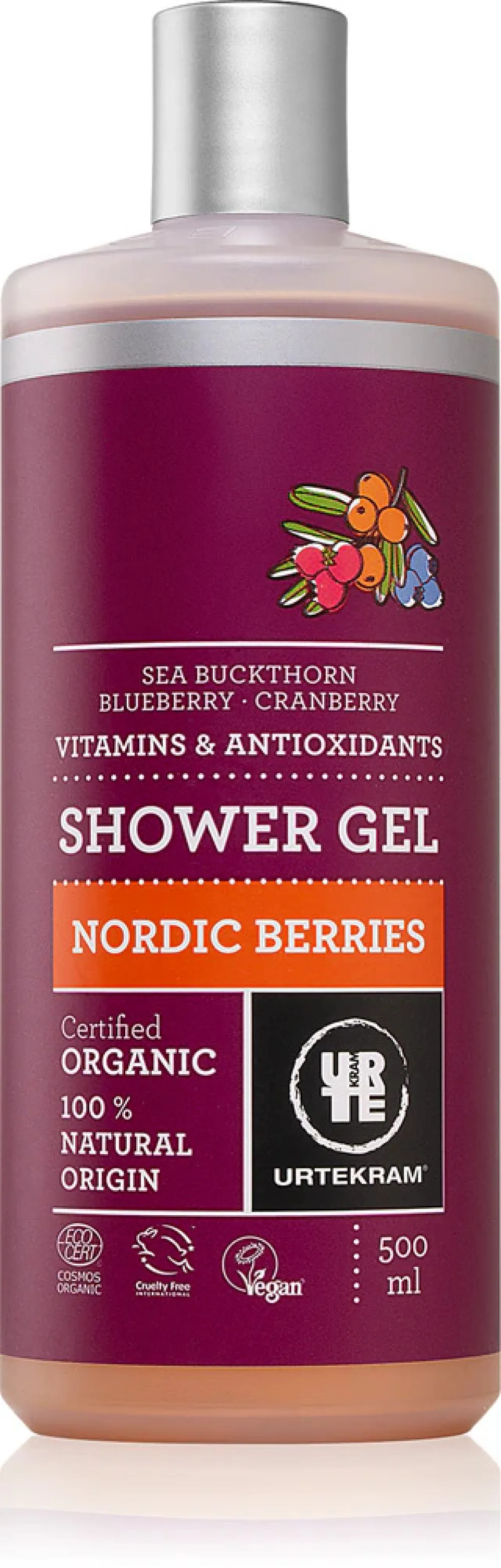 Urtekram Gel de ducha Nordic Berries 500ml BIO, VEG