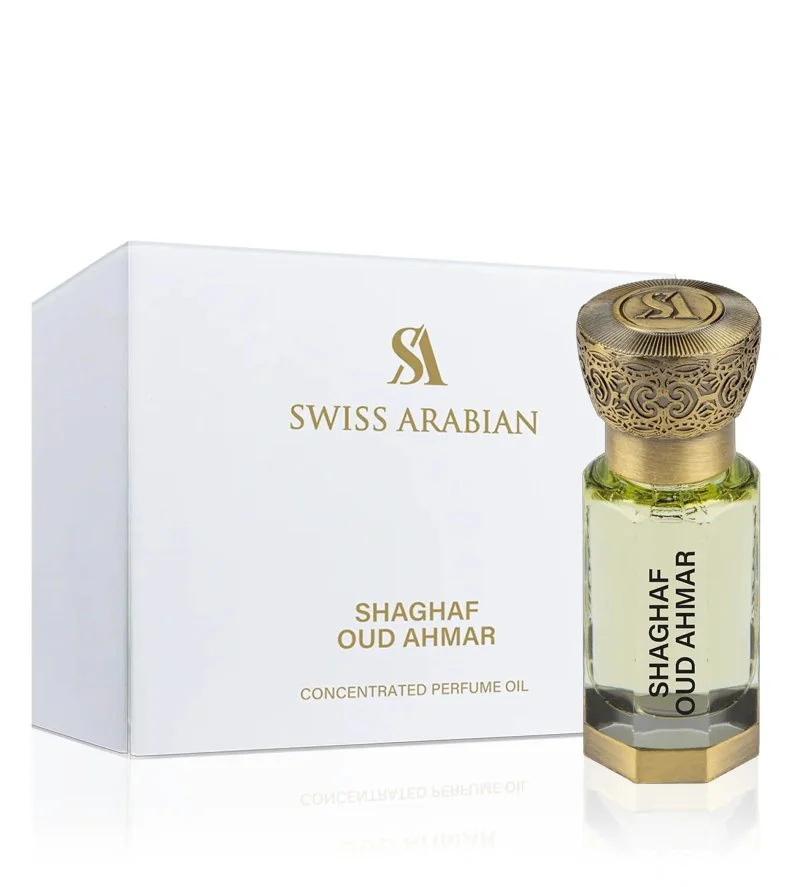 Shaghaf Oud Ahmar aceite perfumado concentrado unisex 12 ml