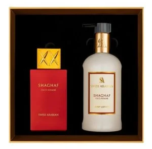 Swiss Arabian Shaghaf Oud Ahmar U Eau de Parfum 75 ml + loción corporal