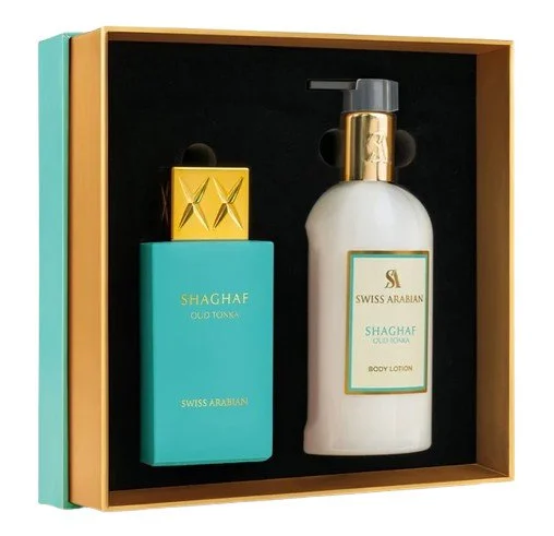 Shaghaf Oud Tonka U 75 ml + loción corporal Eau de Parfum 300 ml