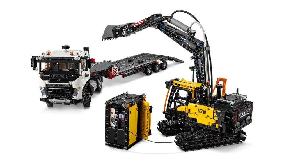 Technic 42175 Camión Volvo FMX y excavadora eléctrica Volvo EC230