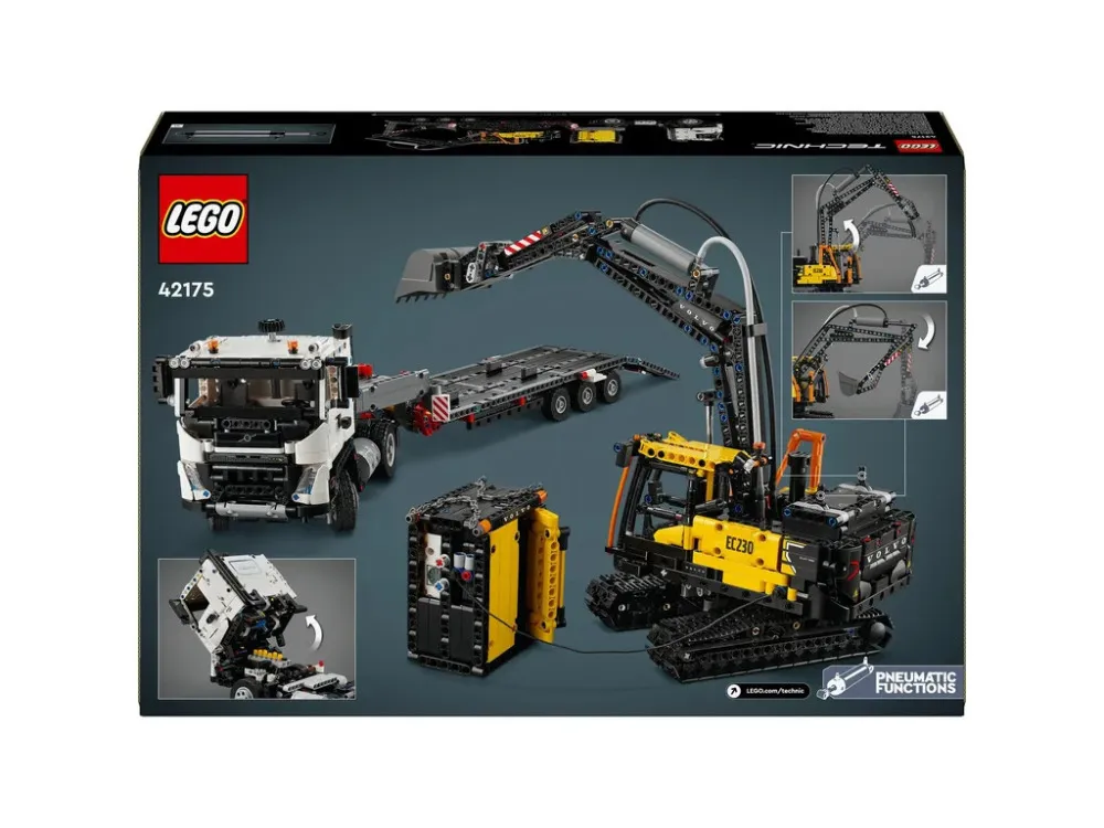 Technic 42175 Camión Volvo FMX y excavadora eléctrica Volvo EC230