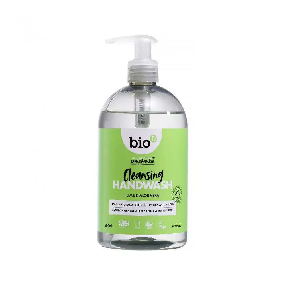 Bio-D Jabón líquido de manos de aloe vera y lima (500 ml)