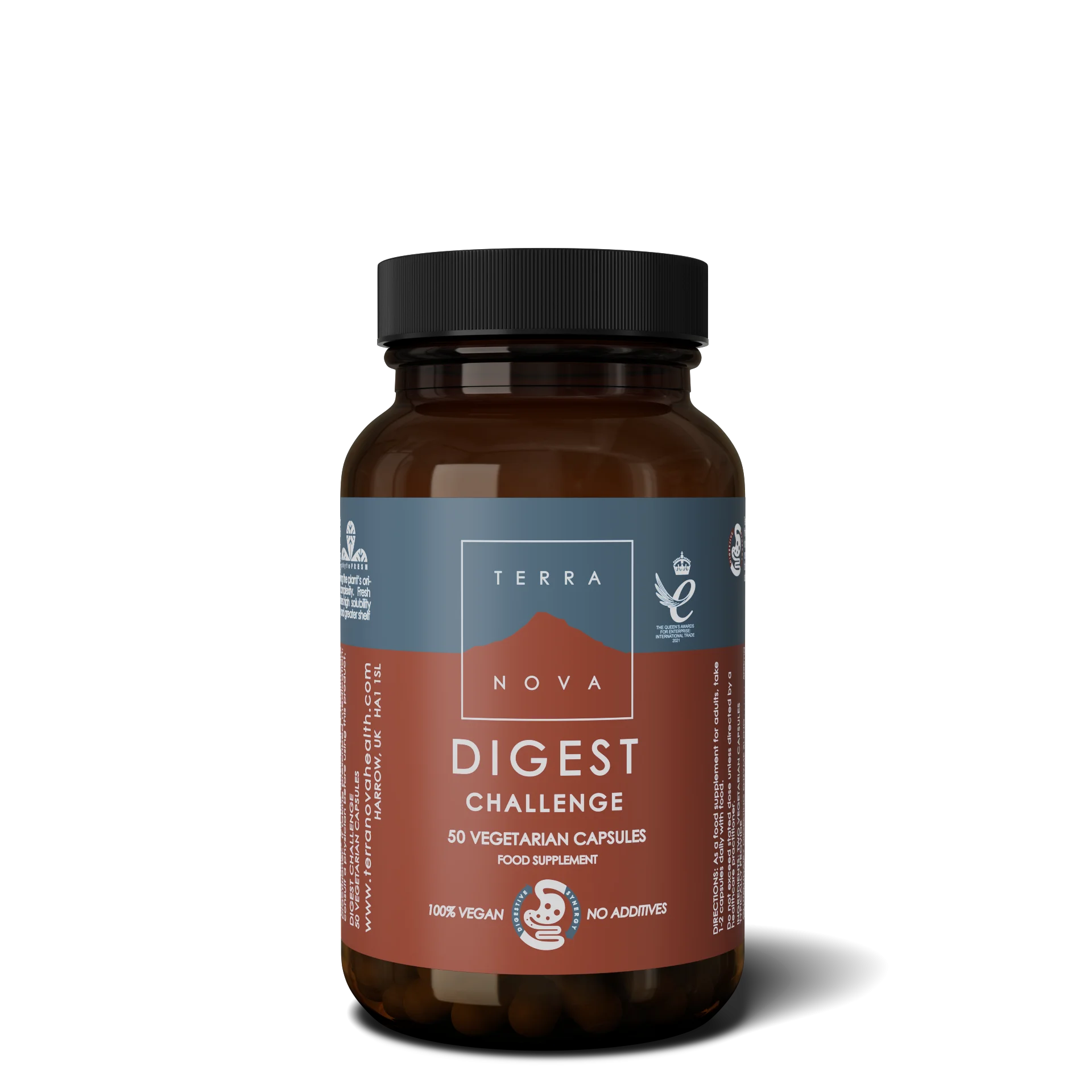 Terranova Health Digest Challenge (50 cápsulas) - enriquecido con jengibre y cardamomo