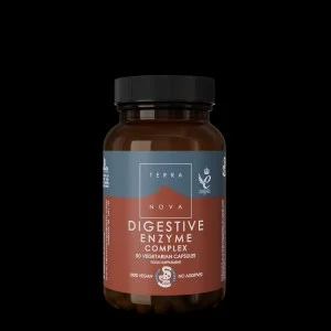Terranova Health Complejo de enzimas digestivas (50 cápsulas) - enriquecido con hinojo, jengibre y alcachofa