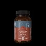 Terranova Health Enzimas digestivas y probióticos (50 cápsulas) - enriquecido con hinojo, jengibre y bardana