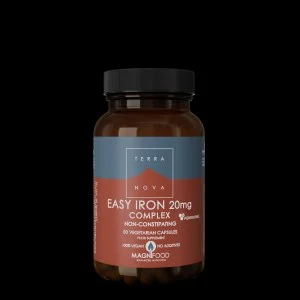 Terranova Health Easy Iron 20 mg Complejo (50 cápsulas) - se absorbe bien