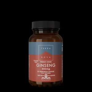 Terranova Health Ginseng rojo chino liofilizado BIO (50 cápsulas) - apoya el sistema inmunitario