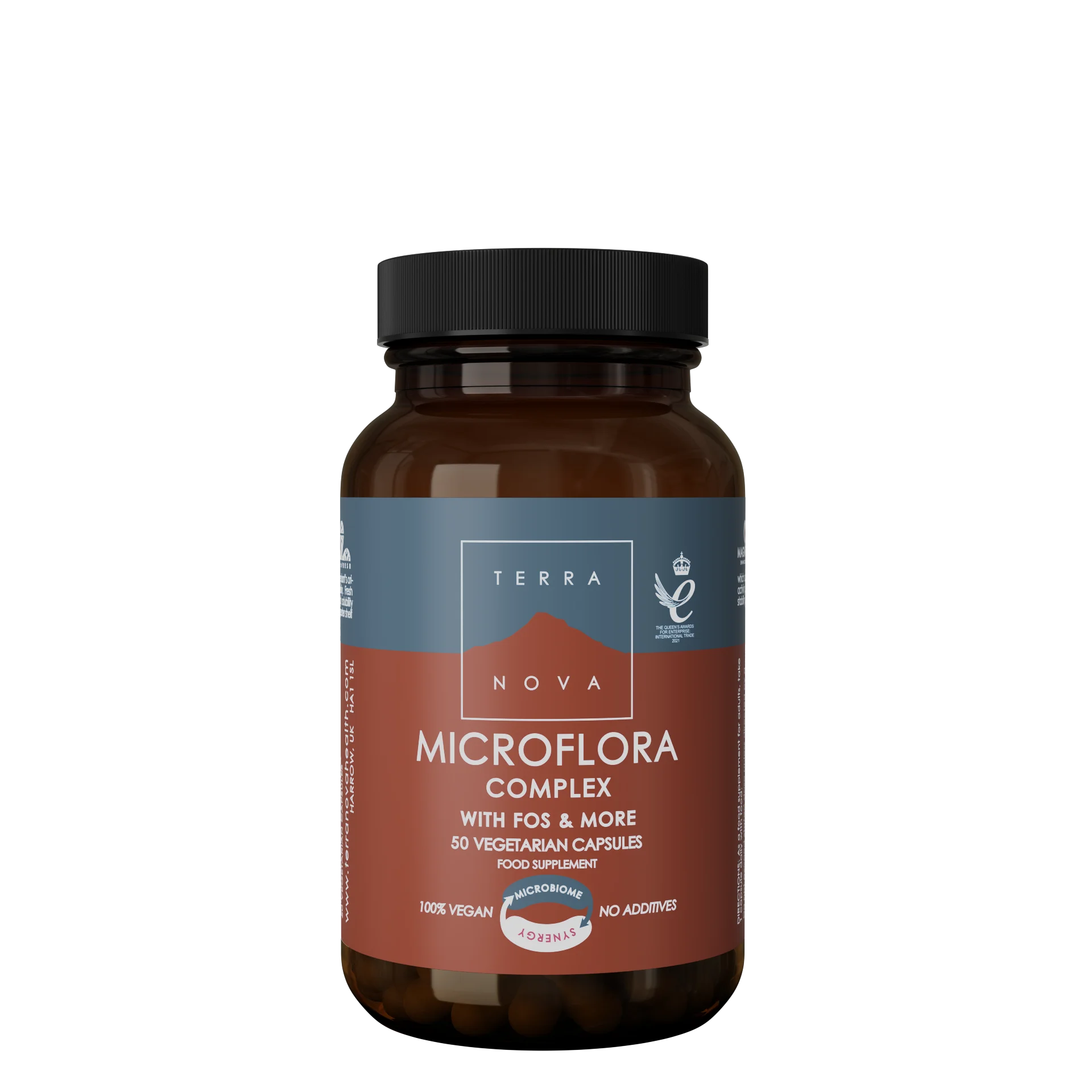 Terranova Health Complejo Probiótico y Prebióticos (50 cápsulas) - para apoyar la microbiota intestinal