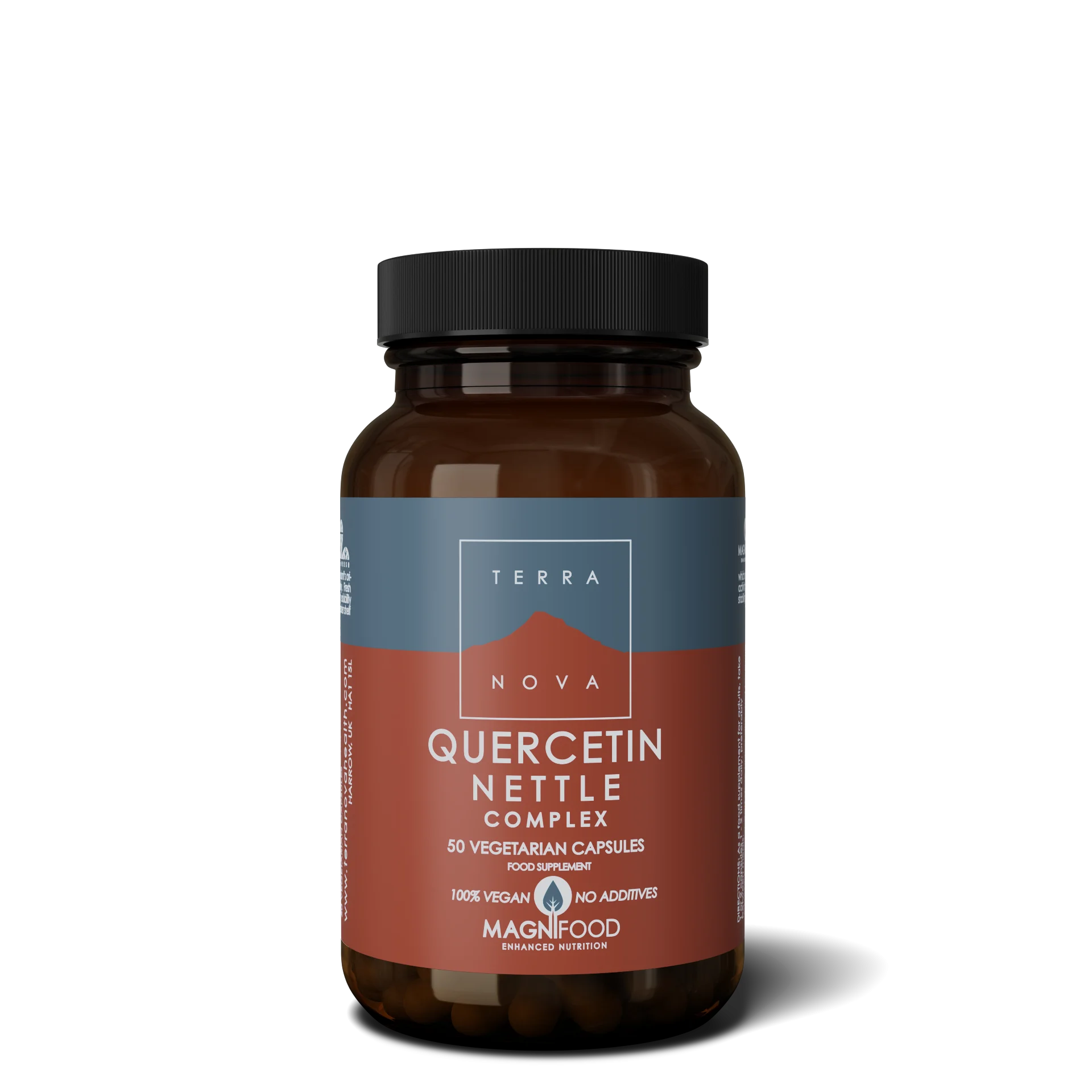 Terranova Health Quercetin Nettle Complex con ortiga (50 cápsulas) - durante la temporada de polen y en caso de sistema inmunitario debilitado