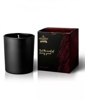 The Greatest Candle in the World Vela perfumada en vidrio negro (170 g) - madera y especias